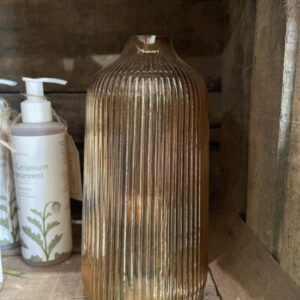 Ribbed Glass Vase